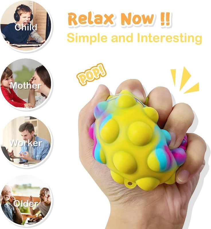 Photo 3 of 4 PCS Lighting Pop Fidget Toys Its Ball Toy Stress Balls It Pop Fidgets Pack Party Favors for Kids Toys Autism Sensory Toys Bulk Squeeze Toys Toddler Toys for Boys Adult Stress Relief Easter Basket Stuffers
