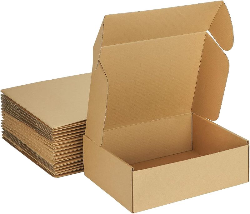 Photo 1 of MEBRUDY 12x9x4 Inches Shipping Boxes Pack of 20, Small Corrugated Cardboard Box for Mailing Packing Literature Mailer
