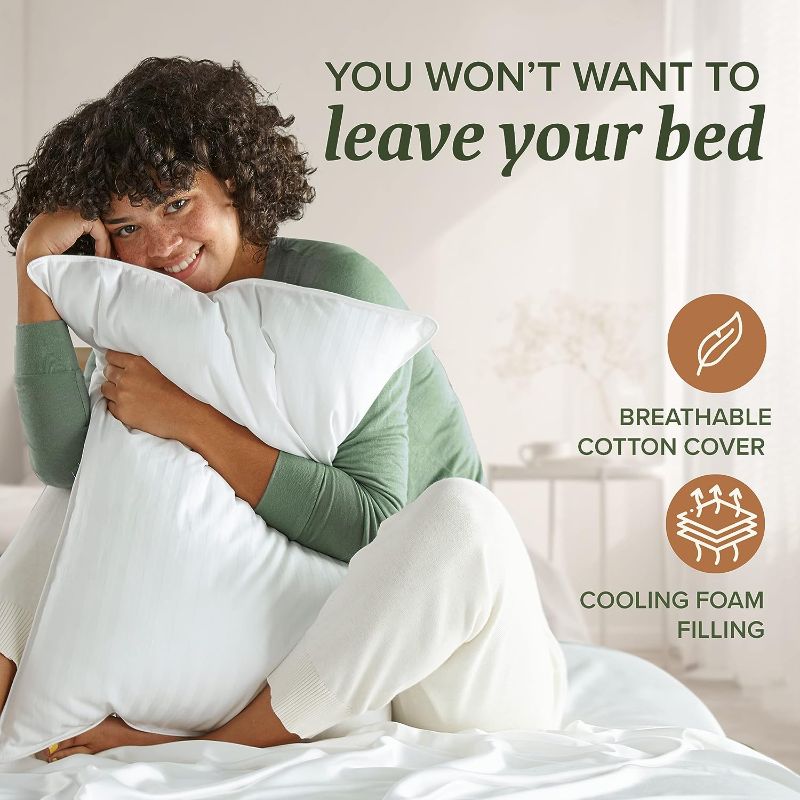 Photo 1 of Beckham Hotel Collection Bed Pillows Standard / Queen Size Set of 1 - Down Alternative Bedding Gel Cooling Pillow for Back, Stomach or Side Sleepers

