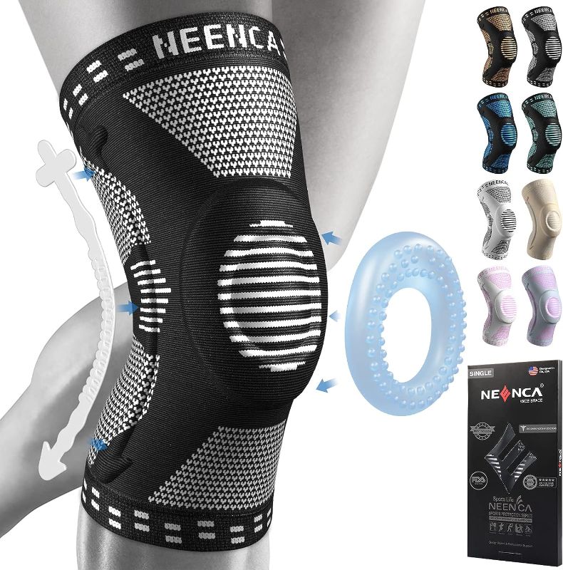 Photo 1 of NEENCA Professional Knee Brace for Knee Pain Relief, Medical Knee Support with Patella Pad & Side Stabilizers, Compression Knee Sleeve for Meniscus Tear, ACL, Arthritis, Joint Pain, Runner, Workout...Size