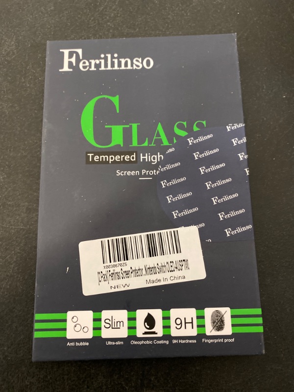 Photo 2 of Ferilinso 2 Pack Tempered Glass Screen Protector Designed for Nintendo Switch OLED Model 2021
