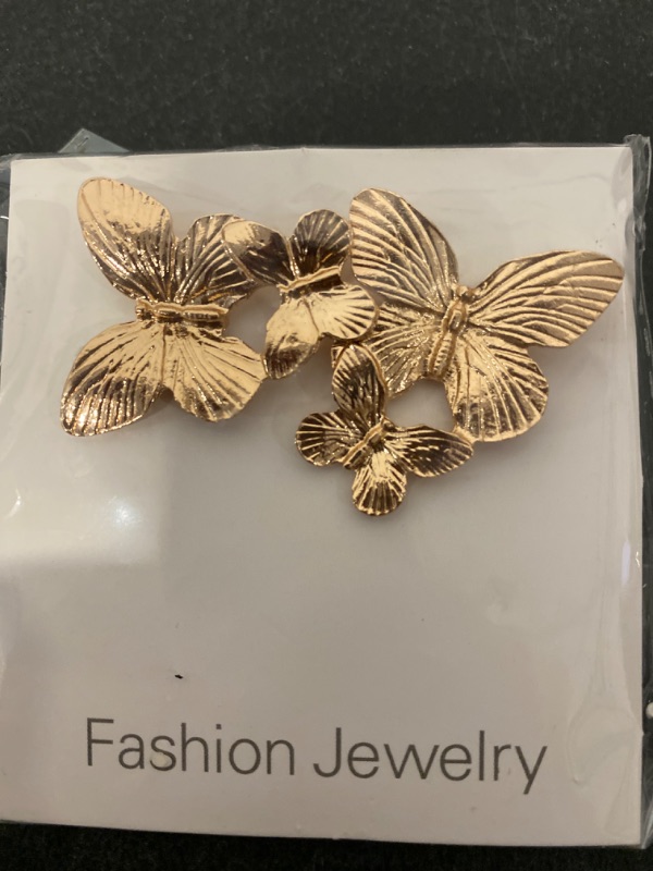 Photo 1 of Butterfly Wings Stud Earrings for Women Teen Girls, 14K Gold Plated Butterfly Earrings Minimalist Lightweight Butterfly Cartilage Earrings Silver Rose Gold Tiny Butterfly Wings Earrings Dainty Hypoallergenic Ear Jewelry
