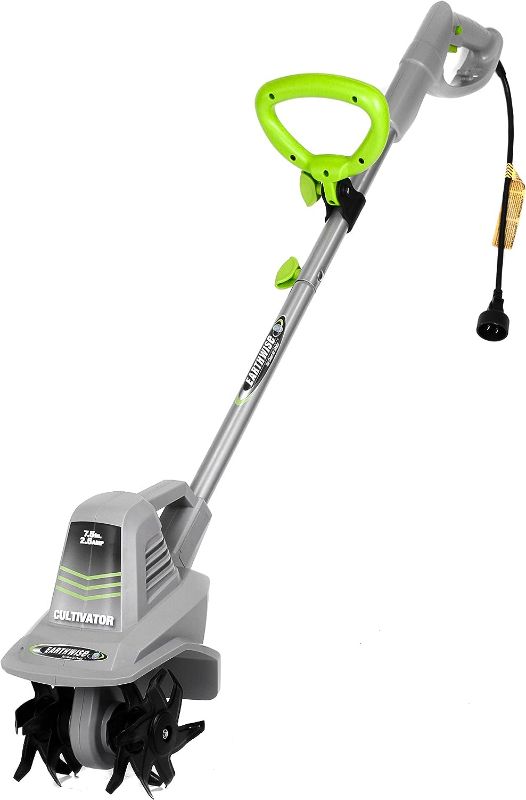 Photo 1 of Earthwise TC70025 7.5-Inch 2.5-Amp Corded Electric Tiller/Cultivator, 7.5-Inch, 2.5-Amp Corded, Grey
