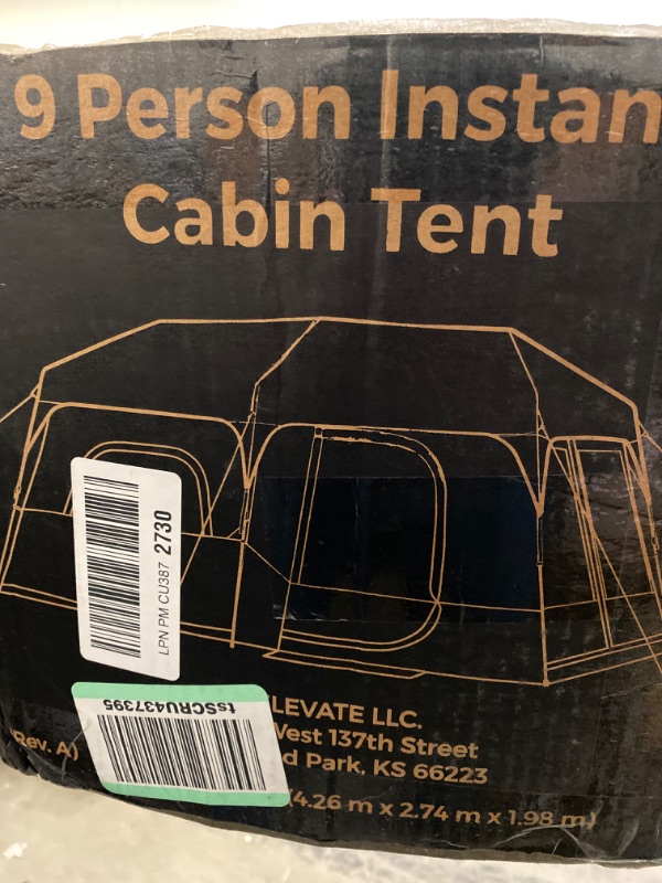 Photo 6 of Core 9 Person Instant Cabin Tent - 14' x 9', Green (40008)
