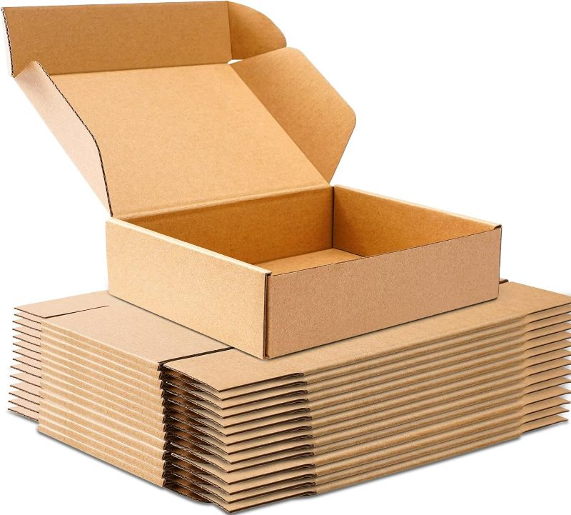 Photo 1 of LONGPINE Small Shipping Boxes, 25Pcs 6x6x2 Inches Moving Boxes Small Recyclable Burst Resistant High Strength Corrugated Cardboard Boxes for Small Business...
