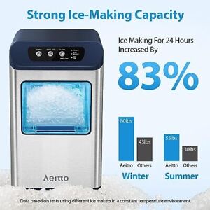 Photo 5 of Aeitto Nugget Ice Maker Countertop, 55 lbs/Day, Chewable Ice Maker, Rapid Ice Re
