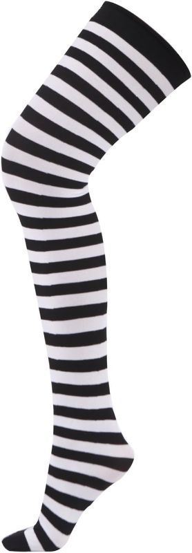 Photo 1 of Women's Striped Thigh High Stockings Tights Over Knee High OTK Nylon Socks- Size  L-XL
