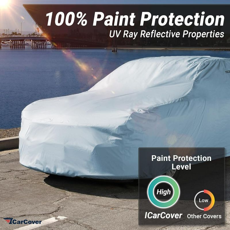 Photo 4 of iCarCover 18-Layer Car Cover Waterproof All Weather | Premium Quality Car Covers for Automobiles, Ideal for Indoor and Outdoor Use, Fits Sedan/Coupe (179-188 inch)
