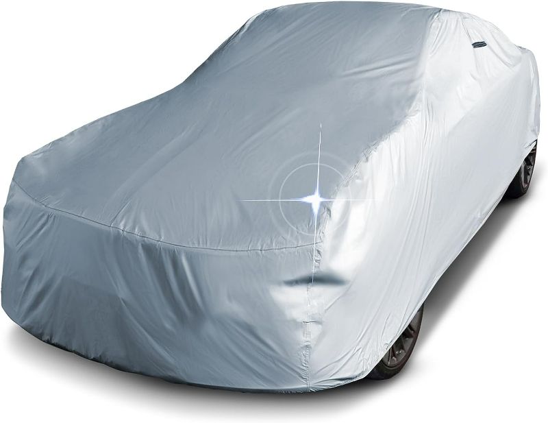 Photo 1 of iCarCover 18-Layer Car Cover Waterproof All Weather | Premium Quality Car Covers for Automobiles, Ideal for Indoor and Outdoor Use, Fits Sedan/Coupe (179-188 inch)
