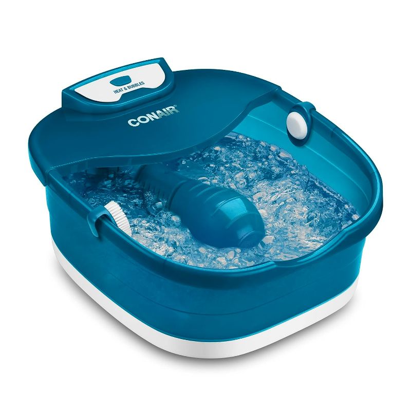 Photo 1 of Conair Pedicure Foot Spa Bath with Heat reaching 104 Degrees, Massaging Foot Rollers, Soothing Bubbles, Pumice Stone and Nail Brush Included
