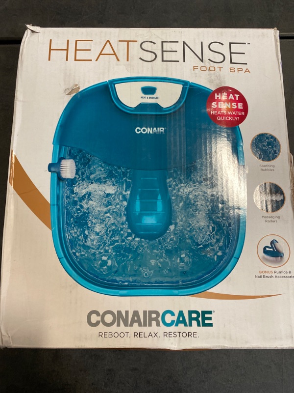 Photo 6 of Conair Pedicure Foot Spa Bath with Heat reaching 104 Degrees, Massaging Foot Rollers, Soothing Bubbles, Pumice Stone and Nail Brush Included
