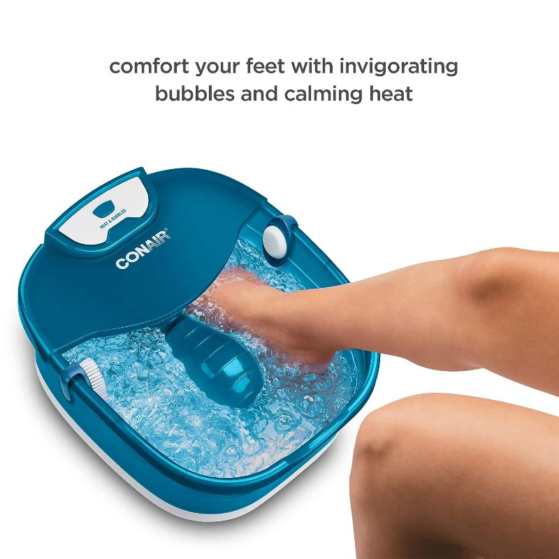 Photo 3 of Conair Pedicure Foot Spa Bath with Heat reaching 104 Degrees, Massaging Foot Rollers, Soothing Bubbles, Pumice Stone and Nail Brush Included
