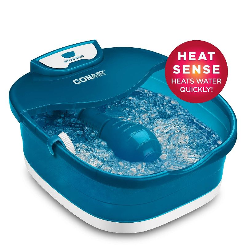 Photo 2 of Conair Pedicure Foot Spa Bath with Heat reaching 104 Degrees, Massaging Foot Rollers, Soothing Bubbles, Pumice Stone and Nail Brush Included

