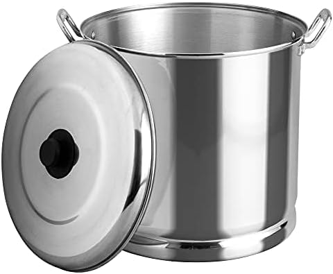 Photo 2 of Vasconia 27.5-Quart Steamer Pot (Aluminum) with Tray & Aluminum Lid for Most Stoves (Hand-Wash only) Large Stock Pot for Tamales, Steaming, Boiling & Frying - Makes Seafood, Pasta, Veggies & More
