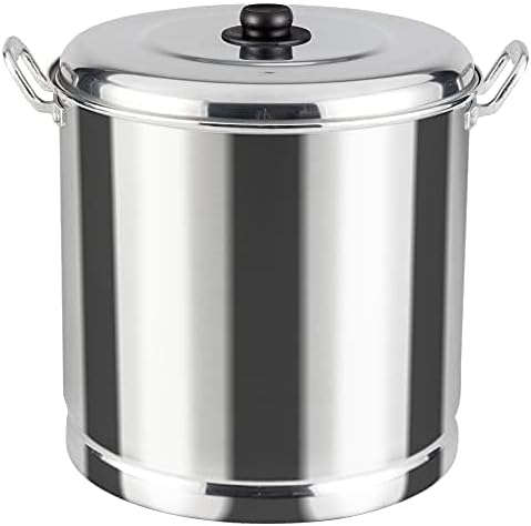 Photo 3 of Vasconia 27.5-Quart Steamer Pot (Aluminum) with Tray & Aluminum Lid for Most Stoves (Hand-Wash only) Large Stock Pot for Tamales, Steaming, Boiling & Frying - Makes Seafood, Pasta, Veggies & More
