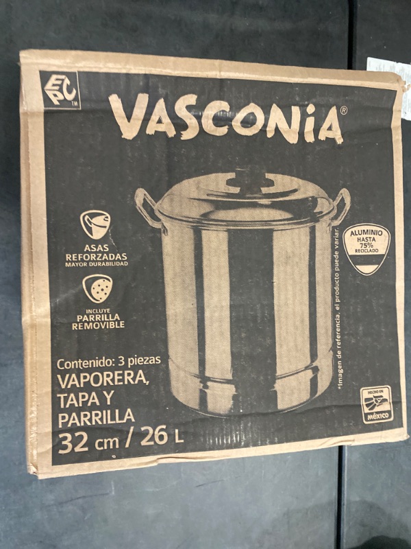 Photo 7 of Vasconia 27.5-Quart Steamer Pot (Aluminum) with Tray & Aluminum Lid for Most Stoves (Hand-Wash only) Large Stock Pot for Tamales, Steaming, Boiling & Frying - Makes Seafood, Pasta, Veggies & More
