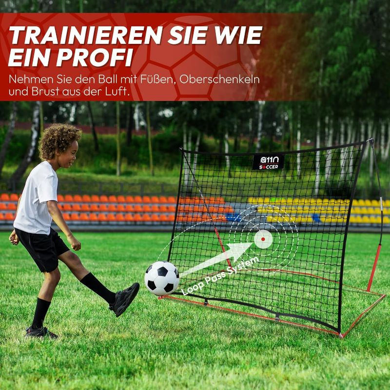 Photo 3 of A11N Soccer Training Equipment - 7 ft x 5ft Portable Soccer Rebounder for Team or Solo Soccer Training
