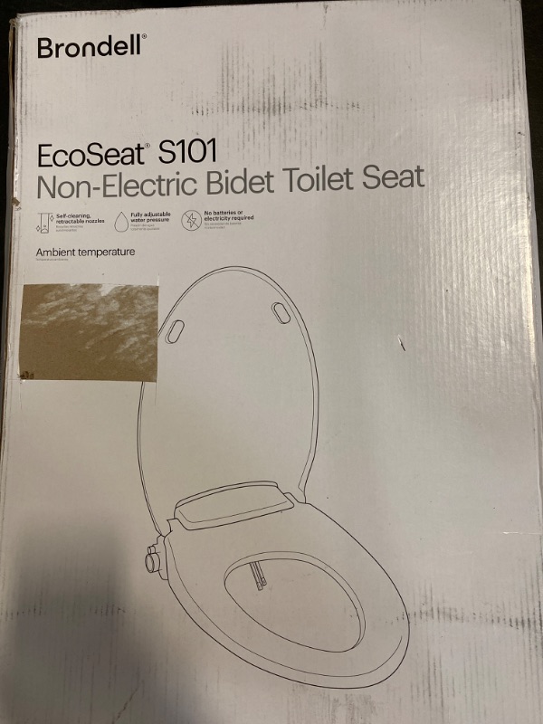 Photo 6 of Brondell Bidet Toilet Seat, Non-Electric Swash Ecoseat, Fits Elongated Toilets, White - Dual Temperature, Dual Nozzle System - Bidet with Easy Installation
