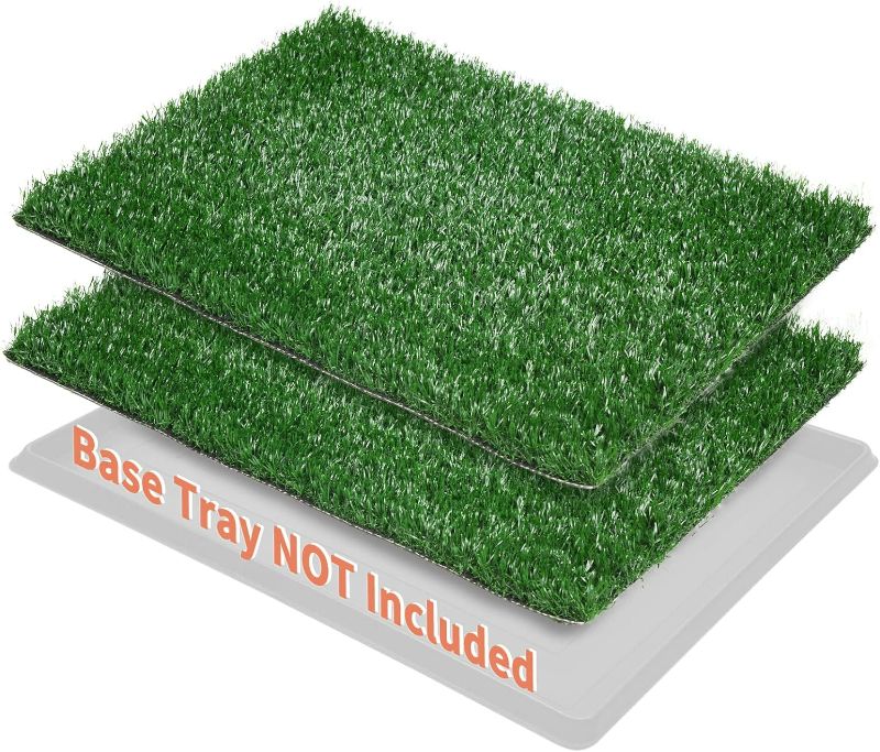 Photo 1 of Dog Grass Pet Loo Indoor/Outdoor Portable Potty, Artificial Grass Patch Bathroom Mat and Washable Pee Pad for Puppy Training, Full System with Trays (Replacement Grass, 22x17
