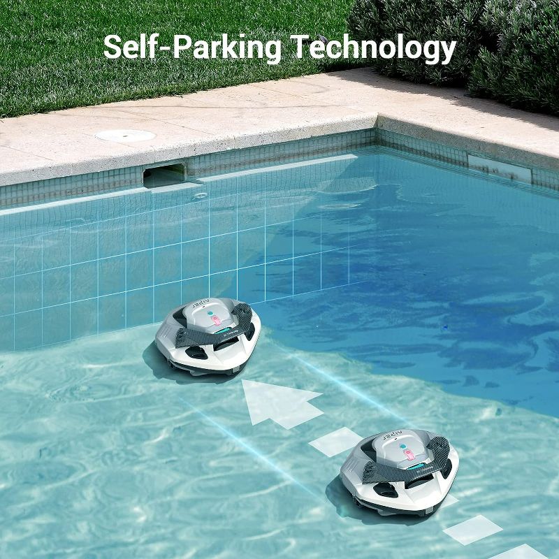 Photo 3 of Renewed Aiper Seagull SE Cordless Pool Vacuum Robot, Ideal for Above Pools up to 850 Sq.Ft, Lasts 90 Mins, LED Indicator - White
