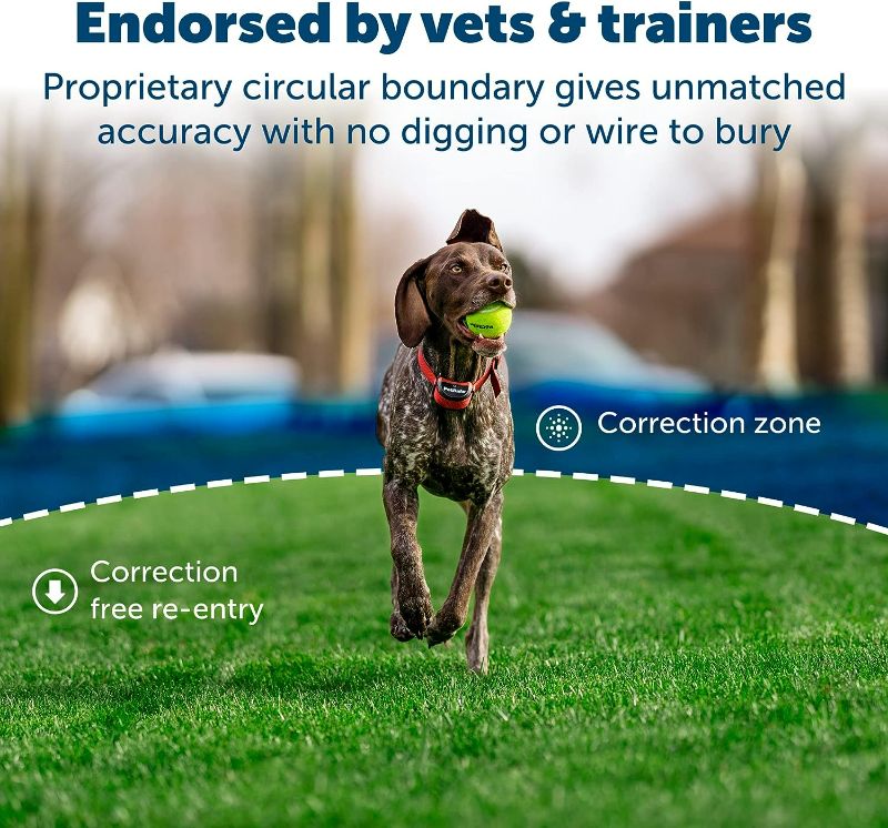 Photo 1 of PetSafe Stay & Play Wireless Pet Fence for Stubborn Dogs – No Wire to Bury – Covers 3/4-Acre Yard – For Hard-to-Train Dogs 5 lbs. & Up – Portable – From the Parent Company of INVISIBLE FENCE Brand
