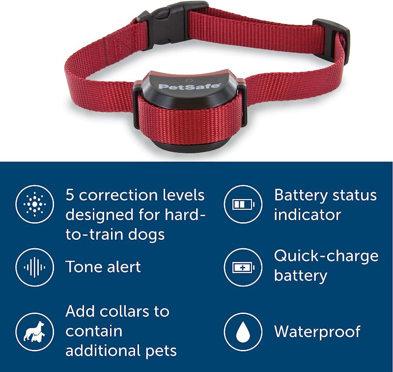 Photo 1 of PetSafe Stay & Play Wireless Pet Fence for Stubborn Dogs – No Wire to Bury – Covers 3/4-Acre Yard – For Hard-to-Train Dogs 5 lbs. & Up – Portable – From the Parent Company of INVISIBLE FENCE Brand
