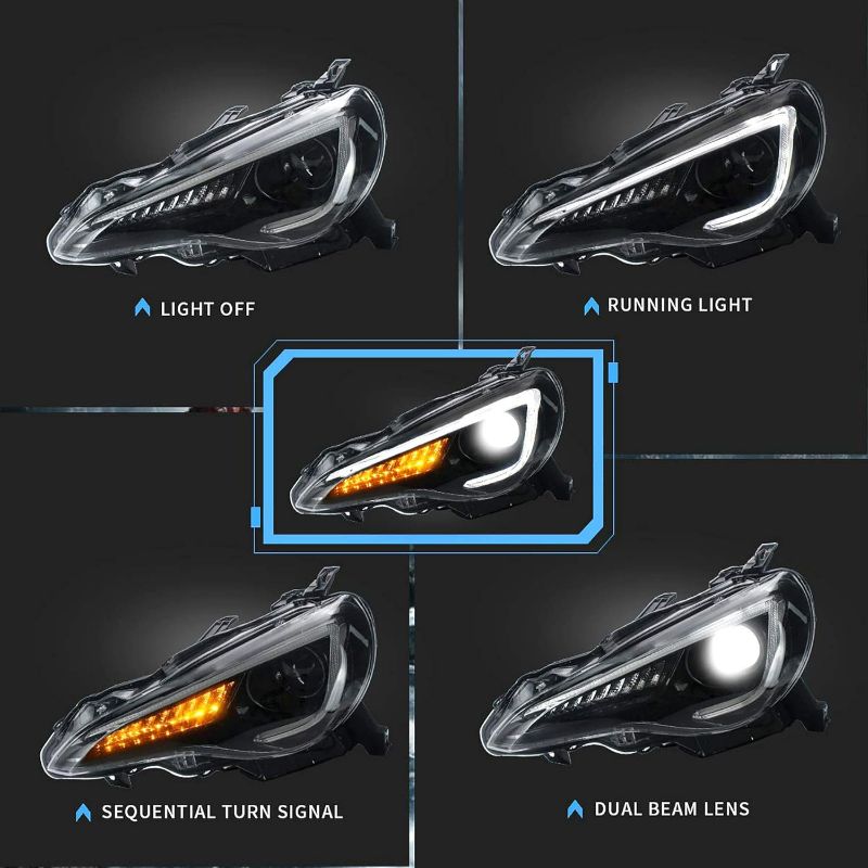 Photo 2 of VLAND Led Headlights Compatible with Toyota86/ Subaru BRZ 2013-2019, Scion FR-S 2013-2016 (Headlights)
