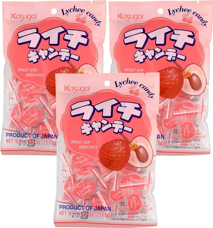 Photo 1 of Kasugai Hard Candy Lychee, 4.05 oz (Pack of 2)
