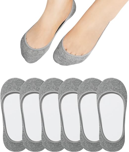 Photo 2 of SIXDAYSOX No Show Socks Women for Flats 4 to 8 Pack Non Slip Invisible Ultra Low Cut Socks Shoe Size 5-8/9-11
