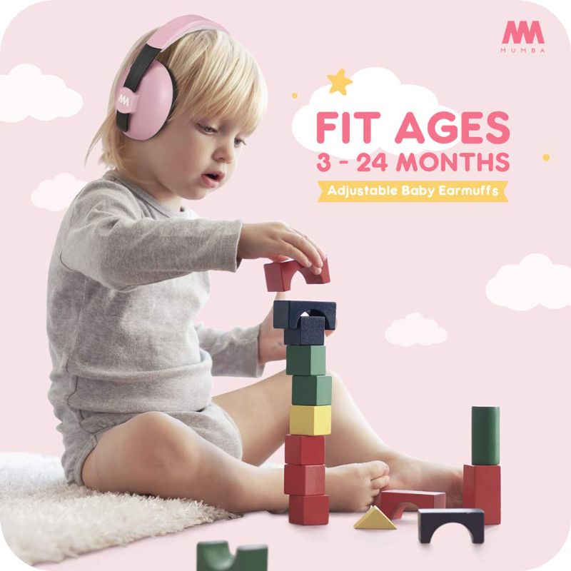 Photo 2 of Mumba Baby Ear Protection Noise Cancelling Headphones for Babies and Toddlers Baby Earmuffs - Ages 3-24+ Months
