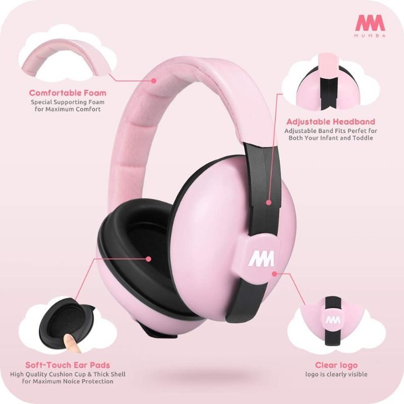 Photo 3 of Mumba Baby Ear Protection Noise Cancelling Headphones for Babies and Toddlers Baby Earmuffs - Ages 3-24+ Months
