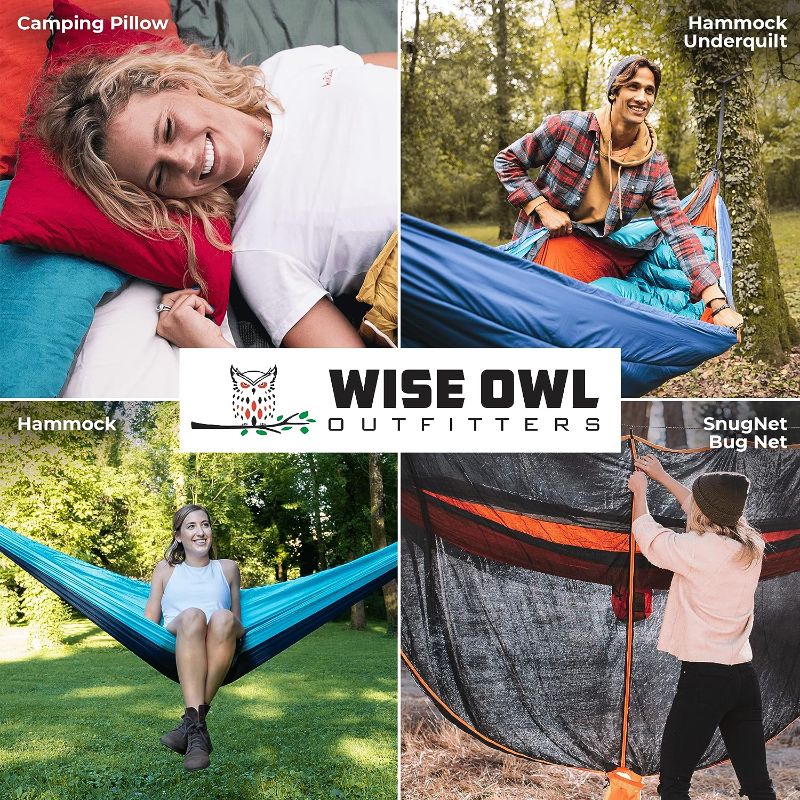 Photo 4 of Wise Owl Outfitters Memory Foam Pillow - Compressible Camping, Travel Pillow - Portable Camping and Travel Accessories - Grey, Medium (Pack of 1)
