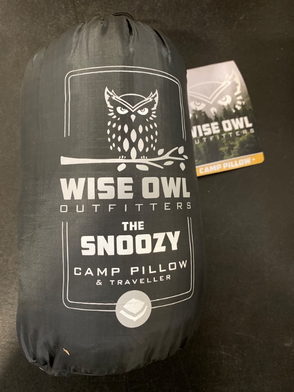 Photo 5 of Wise Owl Outfitters Memory Foam Pillow - Compressible Camping, Travel Pillow - Portable Camping and Travel Accessories - Grey, Medium (Pack of 1)
