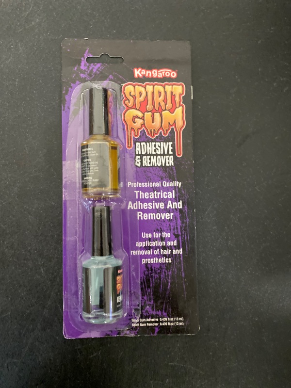 Photo 6 of Spirit Gum Adhesive and Remover - Combo Pack of 0.5 Fl. Oz. Prosthetic Skin Adhesive & 0.5 Fl. Oz Spirit Gum Remover
