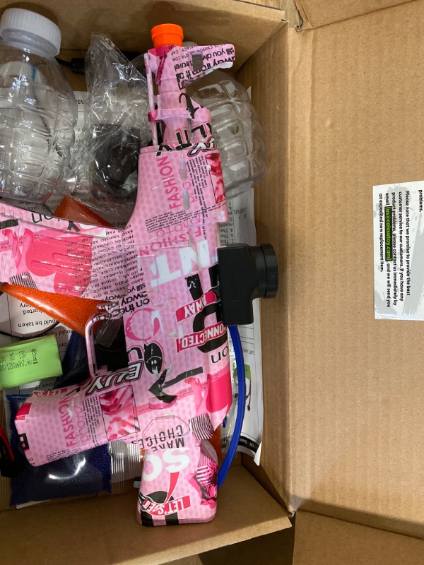 Photo 7 of Gel Splatter Blaster for Orbeez M416 with Goggles and 40,000+ Gel Beads Suitable for Backyard Fun and Outdoor Team Shooting Games, Over 12+, Pink
