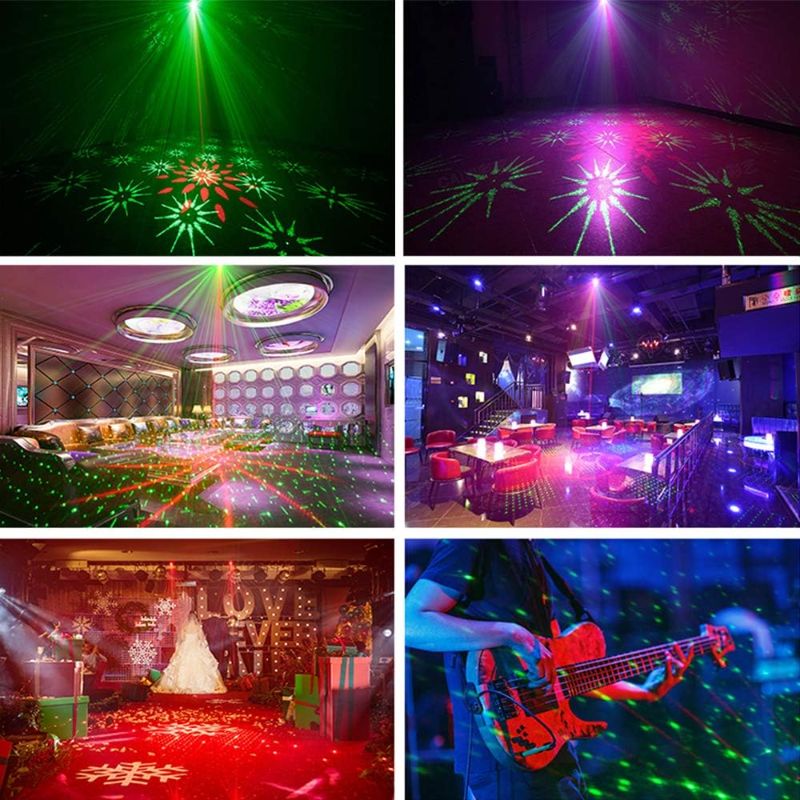 Photo 4 of Party Lights Dj Disco Lights, Strobe Stage Light Sound Activated Laser Llights Projector with Remote Control for Parties Bar Birthday Wedding Holiday Event Live Show Xmas Decorations Lights
