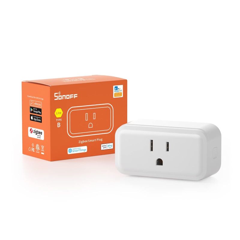 Photo 1 of Sonoff S40 Lite 15A Zigbee Smart Plug with ETL Certified, Works with SmartThings, and Amazon Echo Plus

