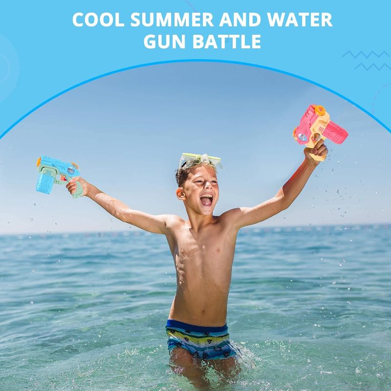 Photo 5 of AESGOGO 1 PC Pack Kids Squirt Water Guns, Water Pistol for Toddlers, 220CC Soaker Blaster Outdoor Water Toys for 3 4 5 6 7 8 Year Old Boys Girls Beach Pool Yard Summer Fun.
