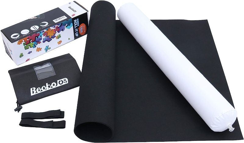 Photo 4 of Becko Puzzle Mat Roll Up Puzzle Mats for Jigsaw Puzzles Puzzle Roll Up Mat Puzzle Board Puzzle Keeper Puzzle Storage with Drawstring Storage Bag for Up to 1500 Pieces
