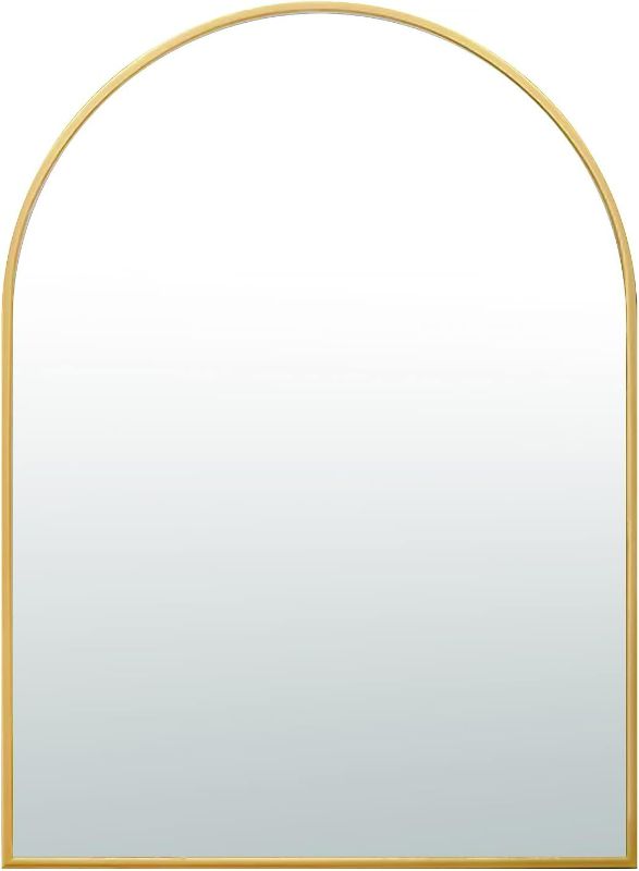 Photo 1 of Design House Maeve 30" x 20" Arched Flat Aluminum Wall Mounted Accent Mirror-   CONTAINS BROKEN MIRROR 