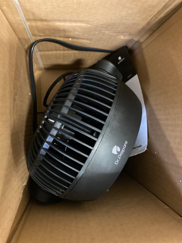 Photo 8 of Dr. Prepare Air Circulator Fan for Bedroom, 8” Quiet Desk Fan, 70° Auto-Oscillating Vortex Fan, Efficient Cooling & Circulation Fan, 3 Speeds, 100° Adjustable Tilt, Portable for Home, Office, RV