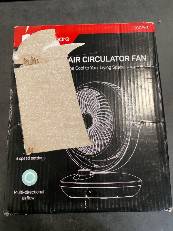 Photo 5 of Dr. Prepare Air Circulator Fan for Bedroom, 8” Quiet Desk Fan, 70° Auto-Oscillating Vortex Fan, Efficient Cooling & Circulation Fan, 3 Speeds, 100° Adjustable Tilt, Portable for Home, Office, RV