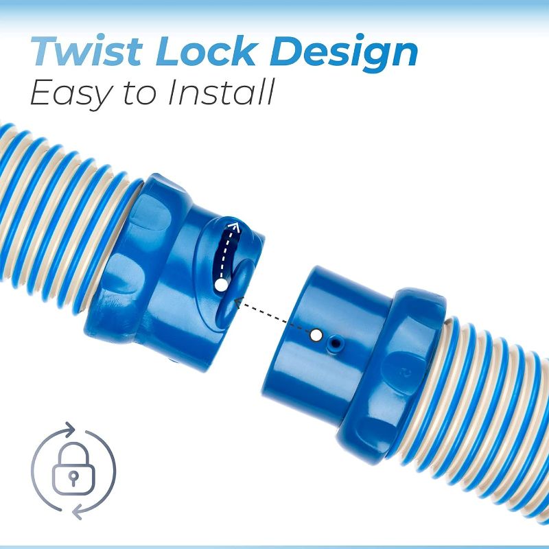 Photo 1 of ANTOBLE 39 Inch R0527700 Pool Vacuum Hose Twist Lock Hose Replacement Parts for Zodiac Baracuda MX6 MX8 Pool Cleaner (1 PC Pack)
