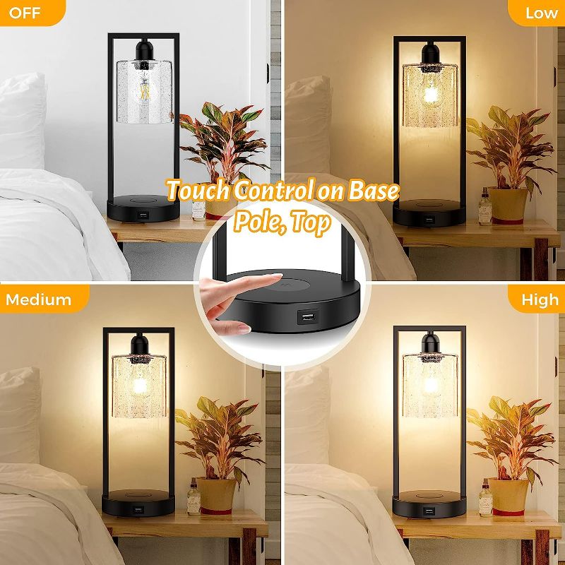 Photo 2 of Brightever Wireless Charging Touch Control Table Lamp Set of 1
