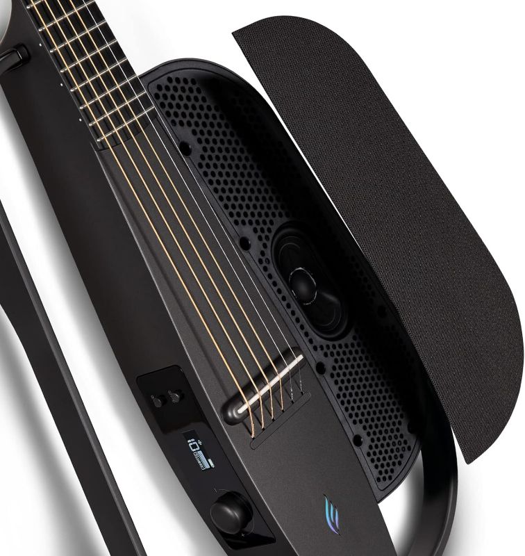 Photo 4 of Enya NEXG Acoustic-Electric Carbon Fiber Audio Guitar Smart Acustica Guitarra for Adults with 50W Wireless Speaker, Preamp, Wireless Microphone, Hi-Fi Monitor Earphones, Strap, and Case(Black)
