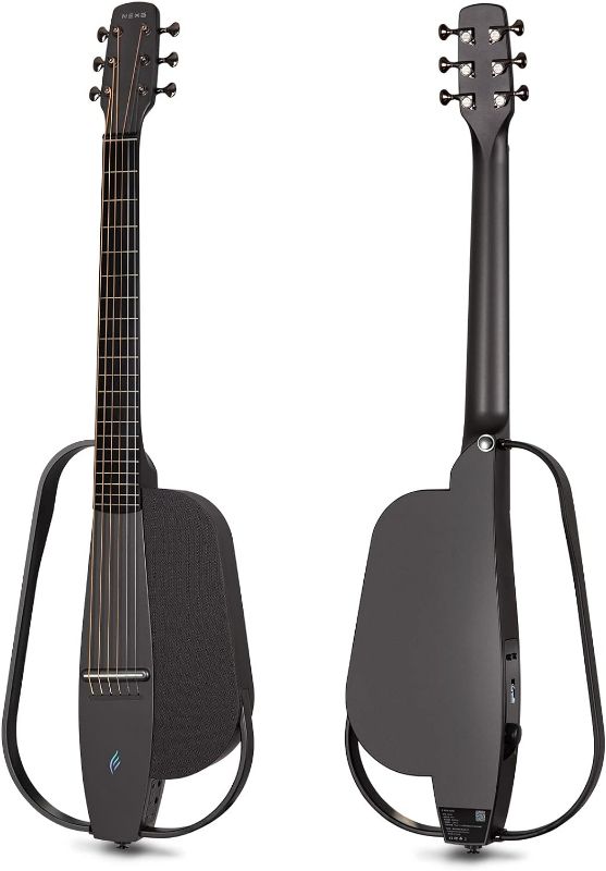 Photo 2 of Enya NEXG Acoustic-Electric Carbon Fiber Audio Guitar Smart Acustica Guitarra for Adults with 50W Wireless Speaker, Preamp, Wireless Microphone, Hi-Fi Monitor Earphones, Strap, and Case(Black)
