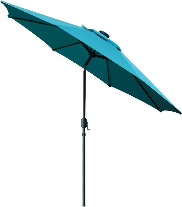 Photo 2 of SUNNYGLADE- Durable Patio Umbrellas with 32LED Lights 9FT (Turquoise)
