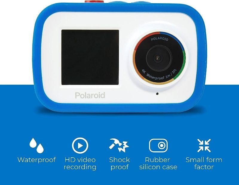 Photo 2 of Polaroid - Pro Cam ID922-BLU 4K Video 18.0-Megapixel Action Digital Camera - Blue
