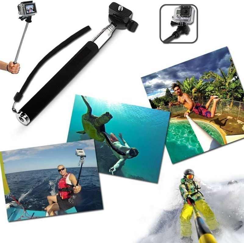 Photo 3 of ONN- 22 PCS  Universal Action Camera Accessories Bundle Head Chest Strap Mount/Selfie Stick/Floating Hand Grip Compatible / BOX HAS BEEN OPENED / MAY BE MISSING PARTS

