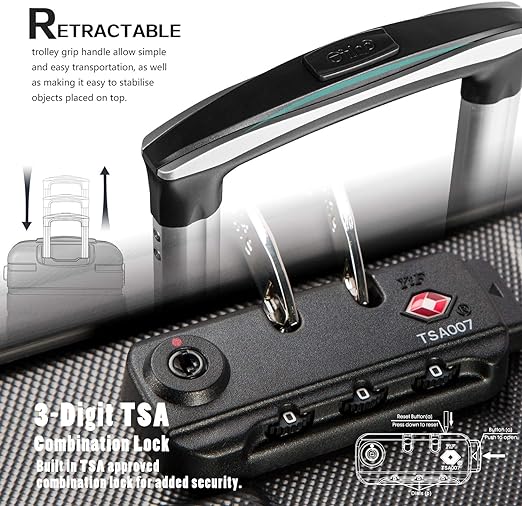 Photo 1 of LONG VACATION  Luggage 3 Piece Set Suitcase Spinner Hardshell Lightweight TSA Lock
